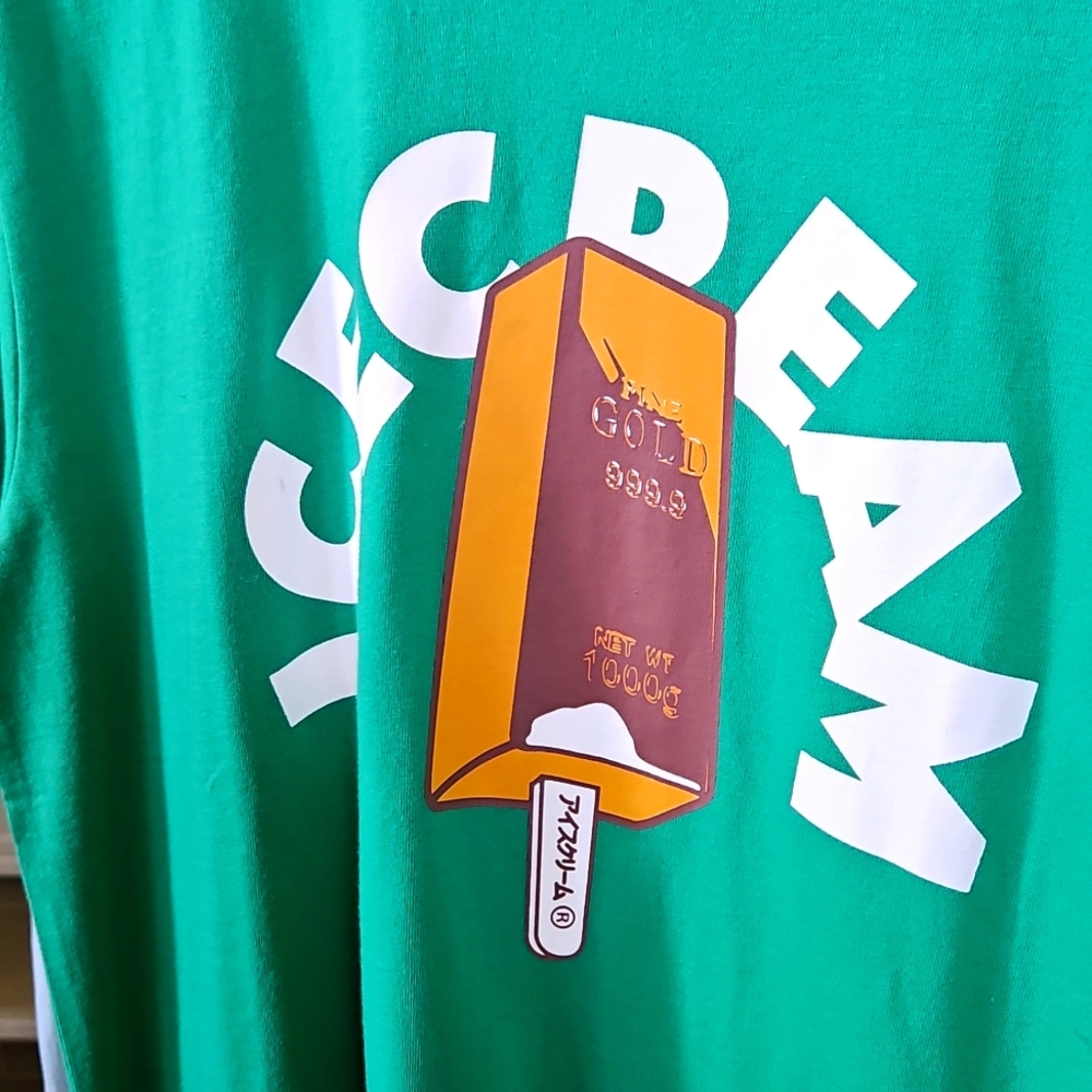 Mens Icecream green tshirt 100% cotton new with tags